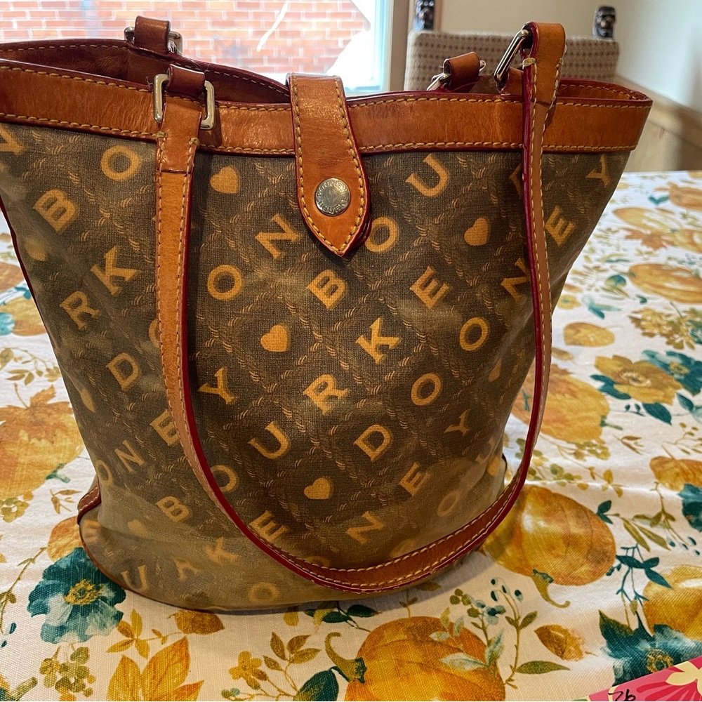 Dooney & Bourke Brown and Tan Hobo Bag